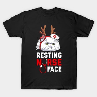 Resting Nurse Face T shirt For Cat Lady T-Shirt